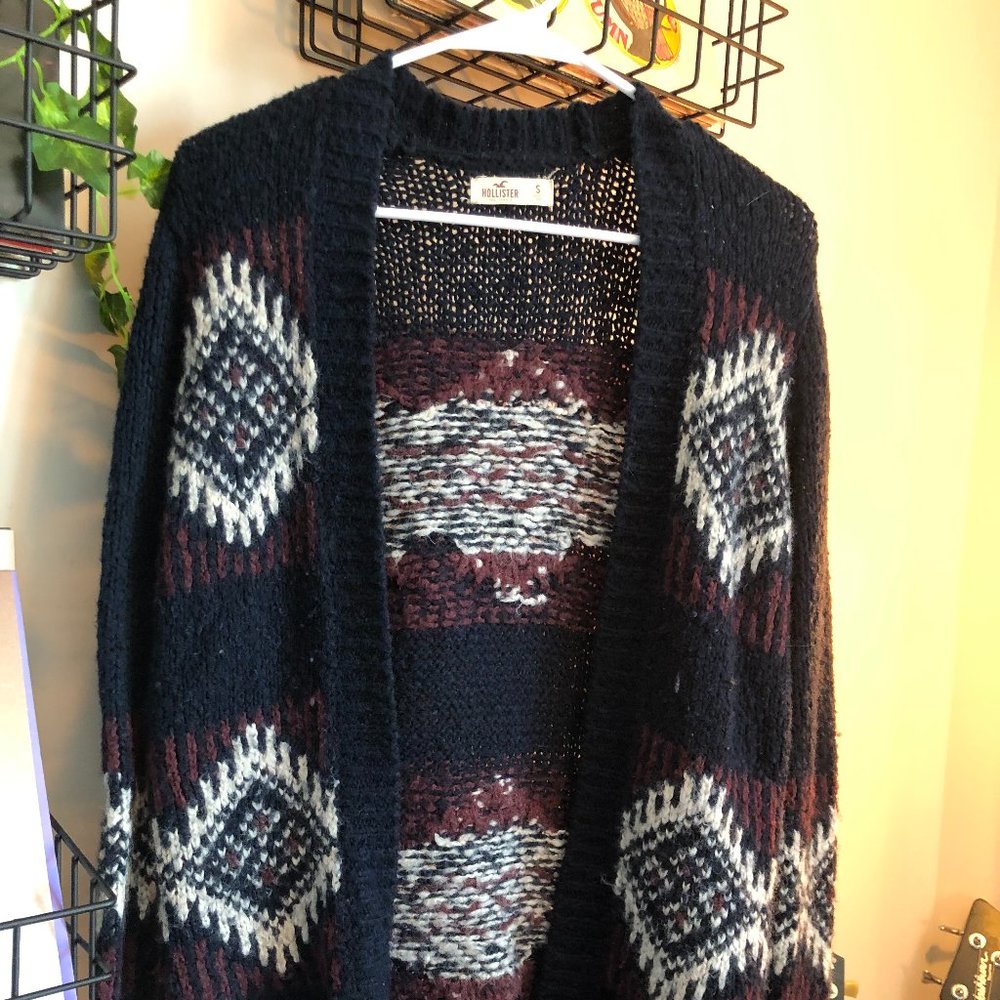 Aztec Navy and Maroon Sweater
